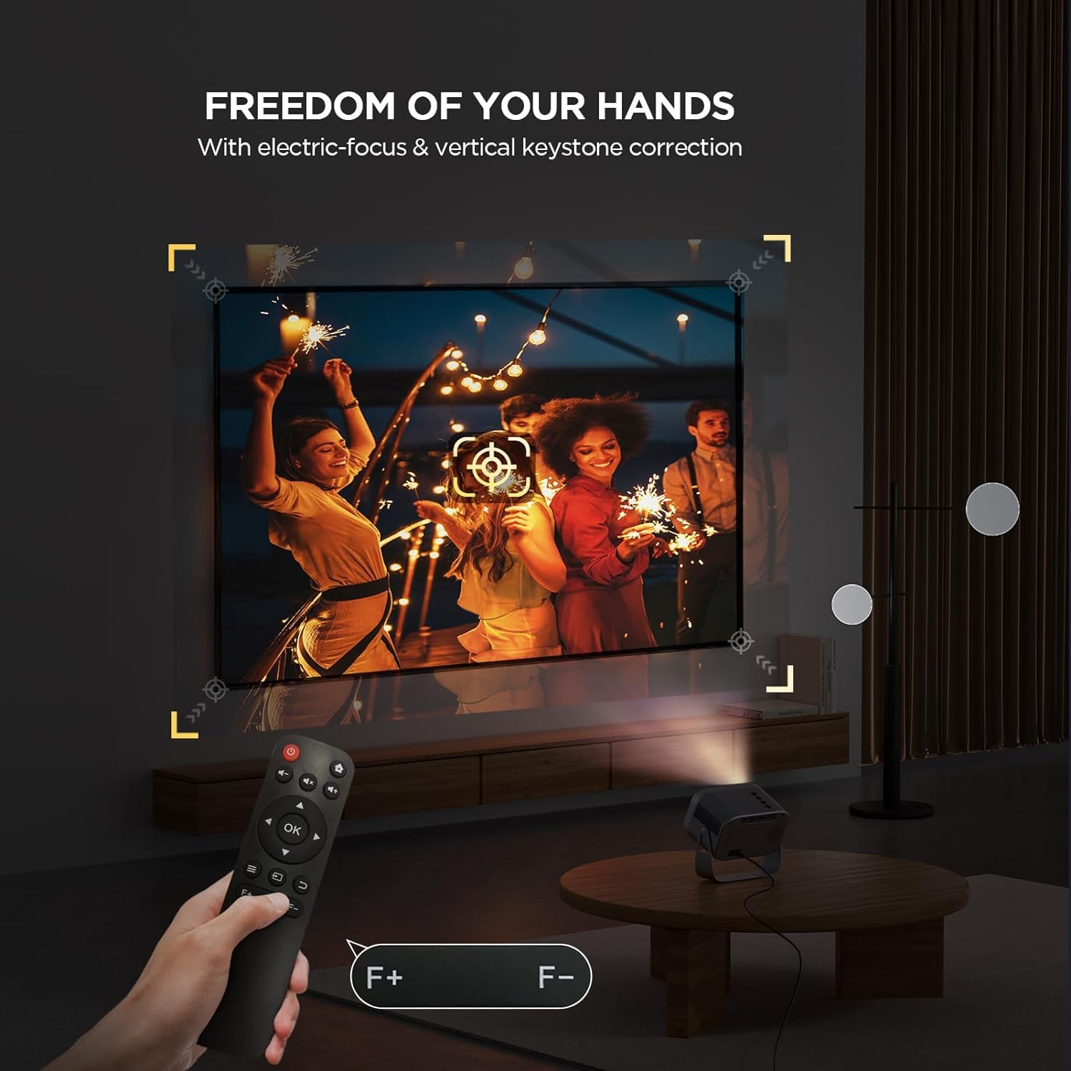 PROYECTOR ANDROID 4K LINK MAX 150 PULGADAS PORTATIL 360° HD