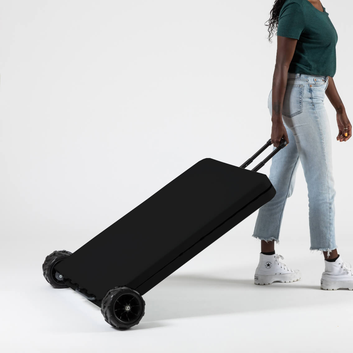 ?Venta de Amazon último día?Mesa rodante negra con 4 sillas negras