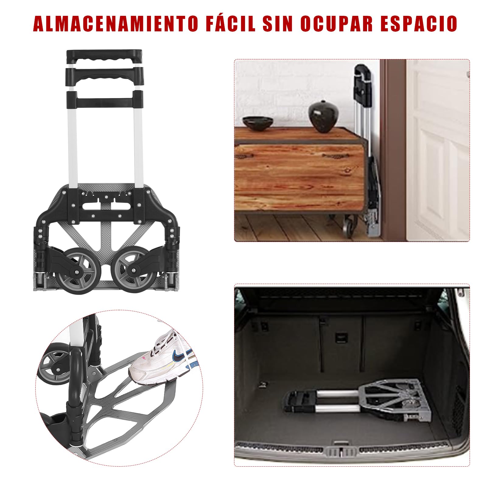?Venta de Amazon último día?Carro de carga telescópico plegable 80KG