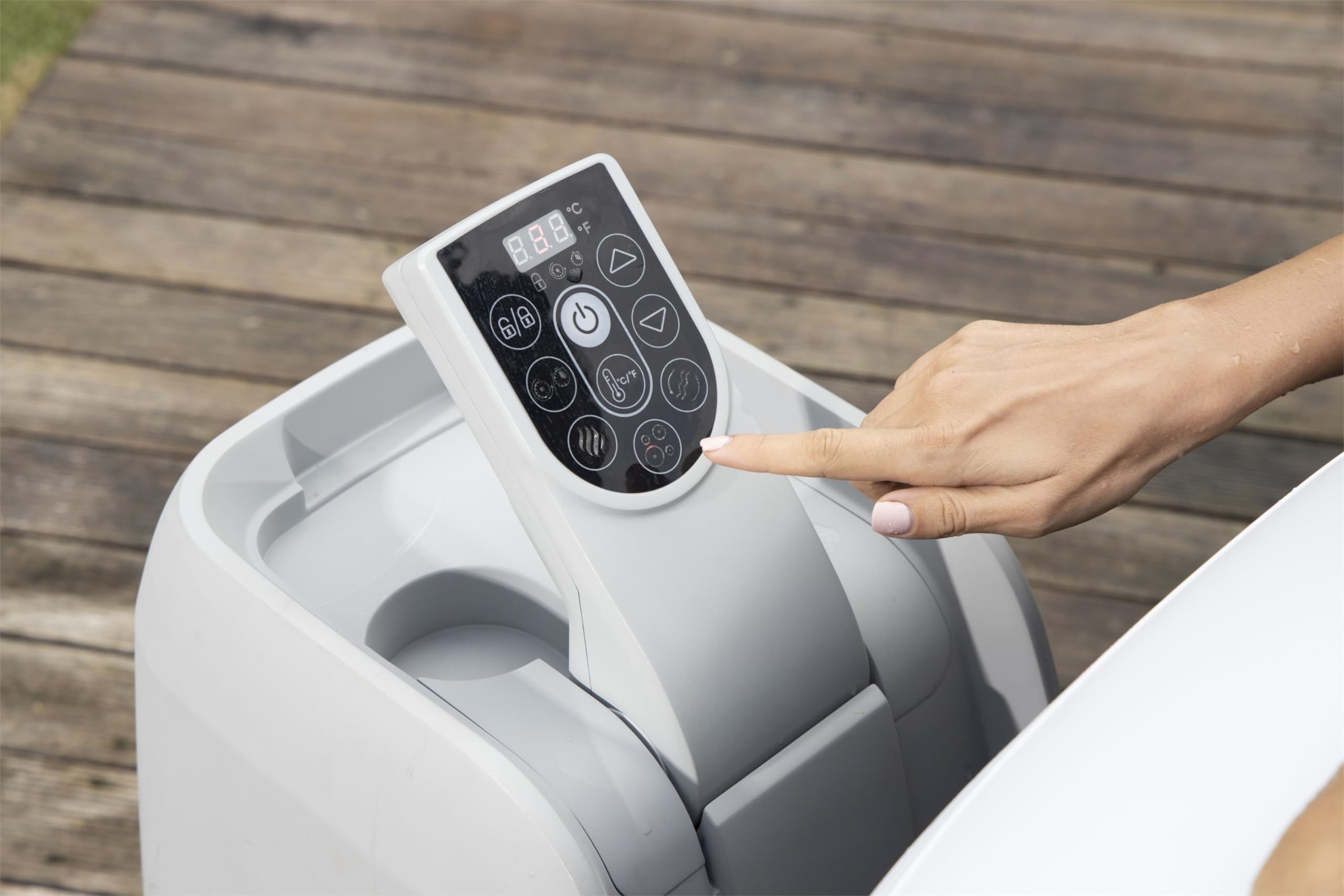 ?Oferta de último día: jacuzzi inflable redondo para exteriores