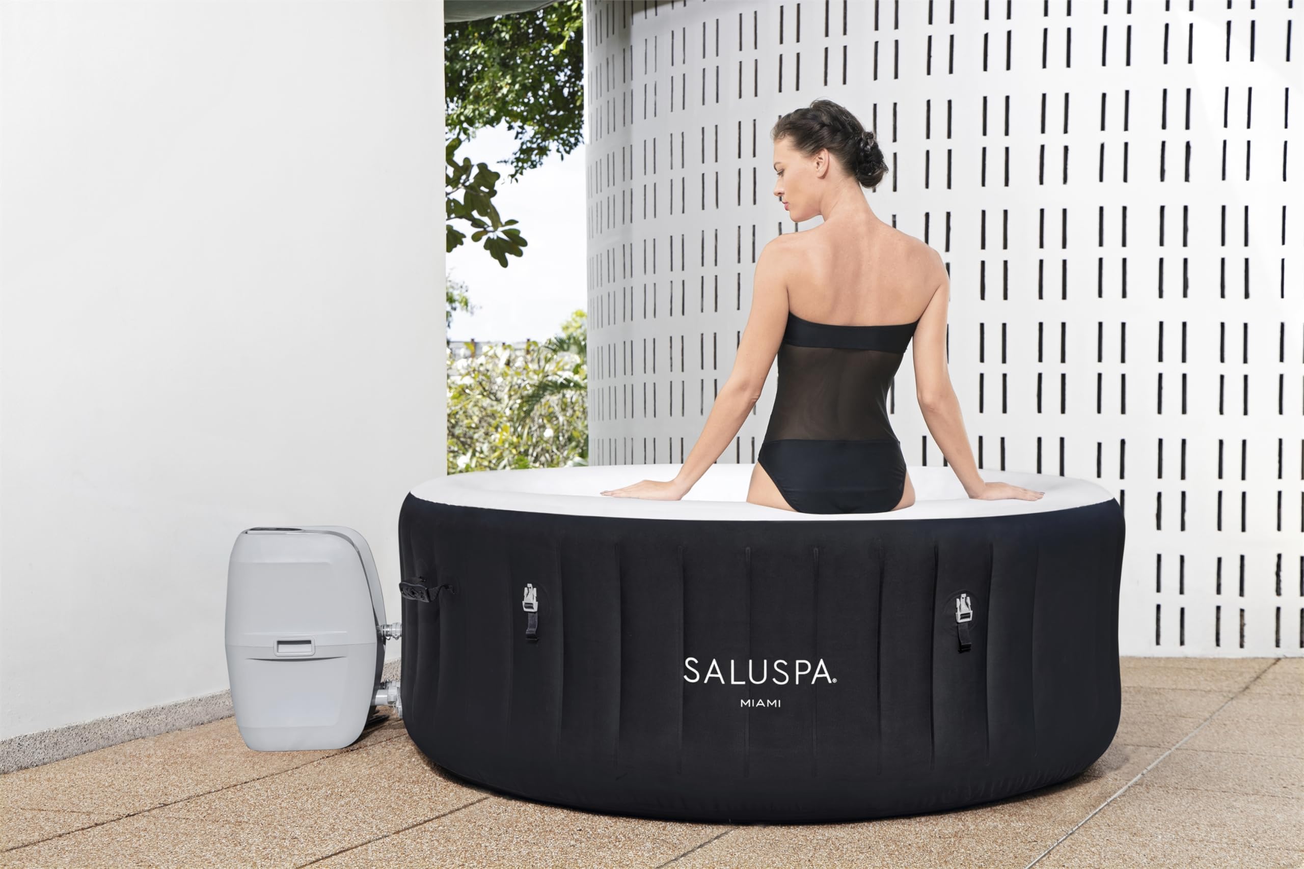 ?Oferta de último día: jacuzzi inflable redondo para exteriores