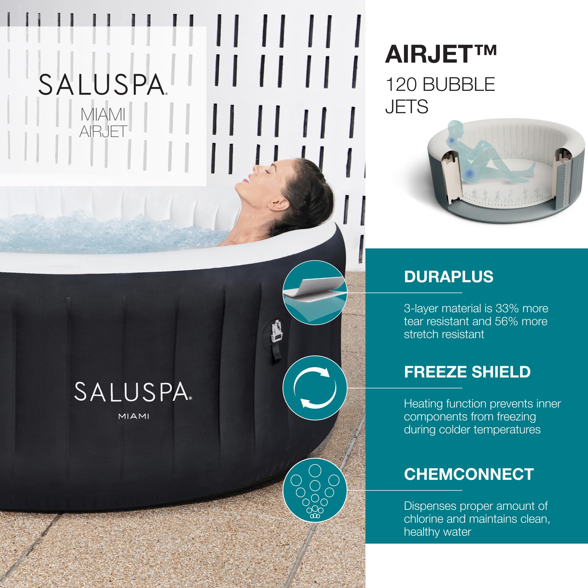 ?Oferta de último día: jacuzzi inflable redondo para exteriores