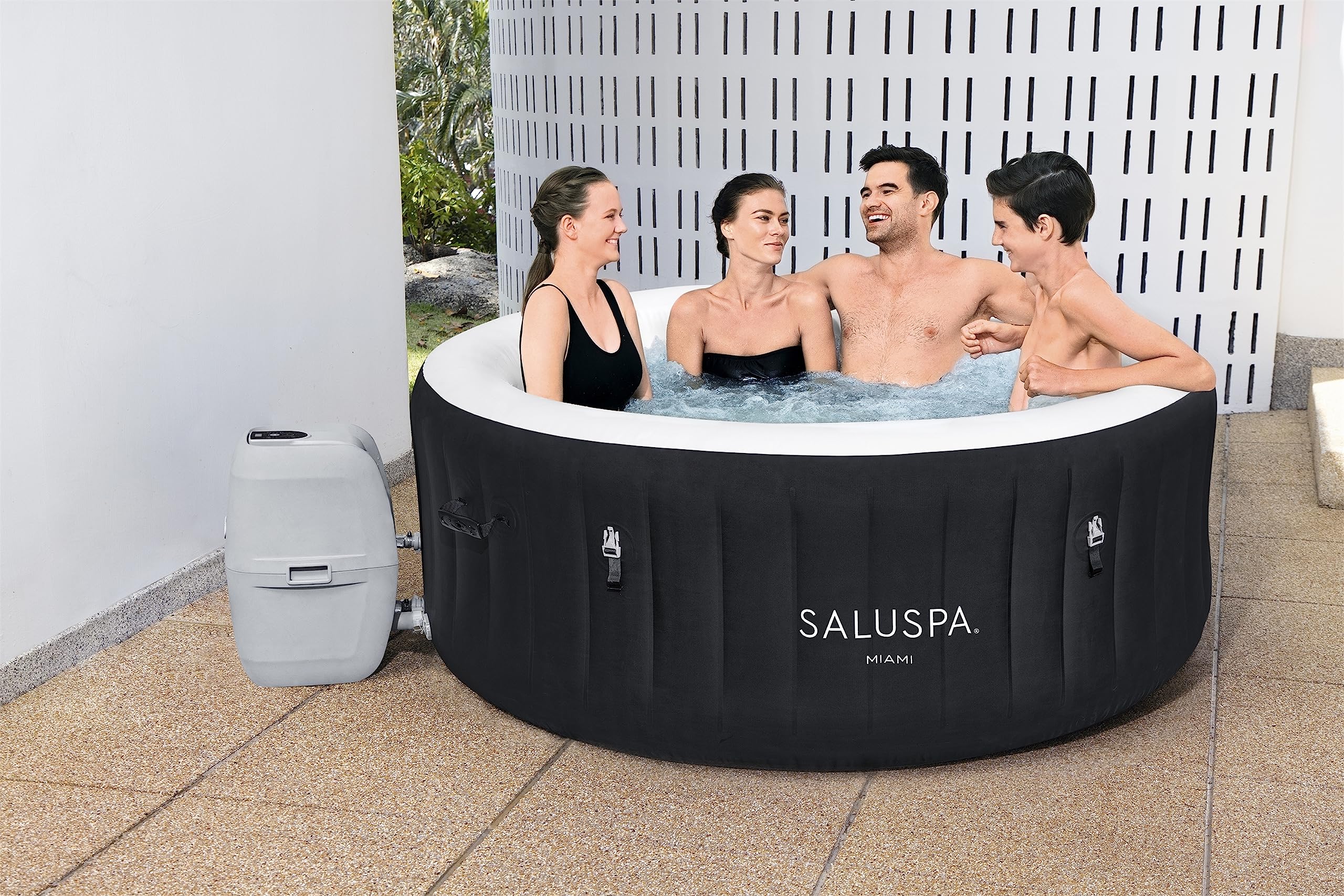 ?Oferta de último día: jacuzzi inflable redondo para exteriores