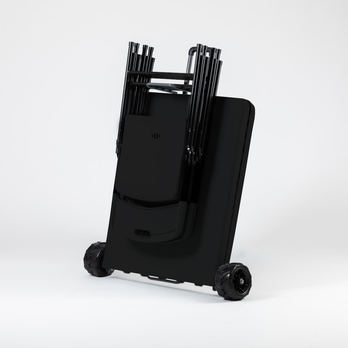 ?Venta de Amazon último día?Mesa rodante negra con 4 sillas negras