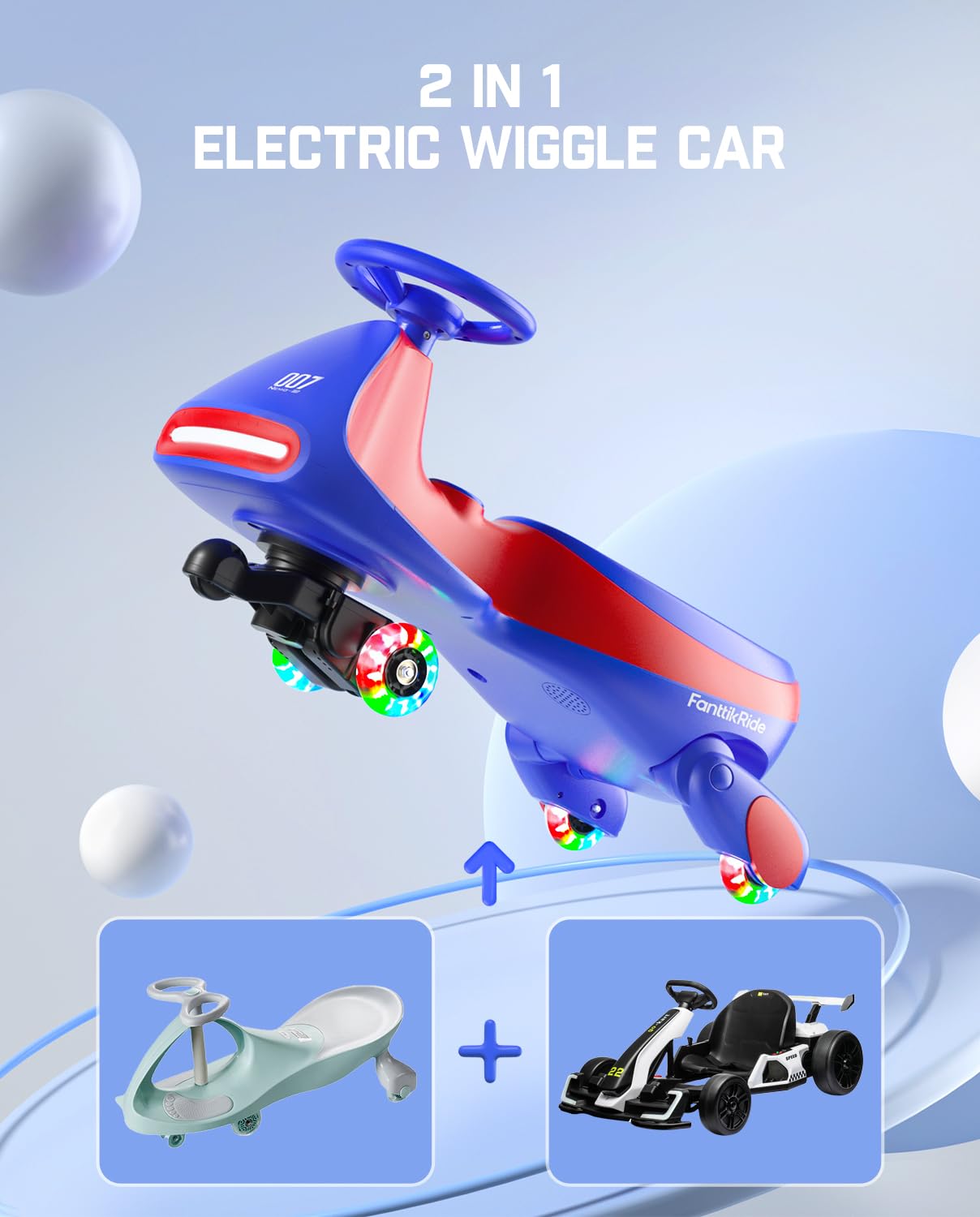 ?Último día de promoción de Amazon?FanttikRide 12V N7 Pro Flash Wheel Scooter eléctrico con pedal