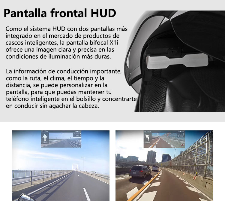 ?Venta de Amazon último día?CROSSHELMET X1 casco de motocicleta inteligente Función de visión nocturna HD + función de flash