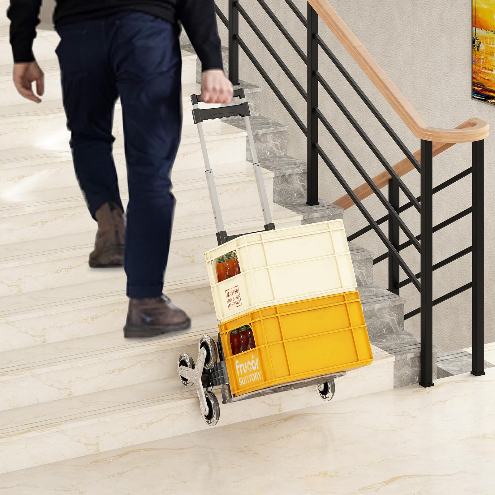 ?Venta de Amazon último día?Carro de carga telescópico plegable 80KG