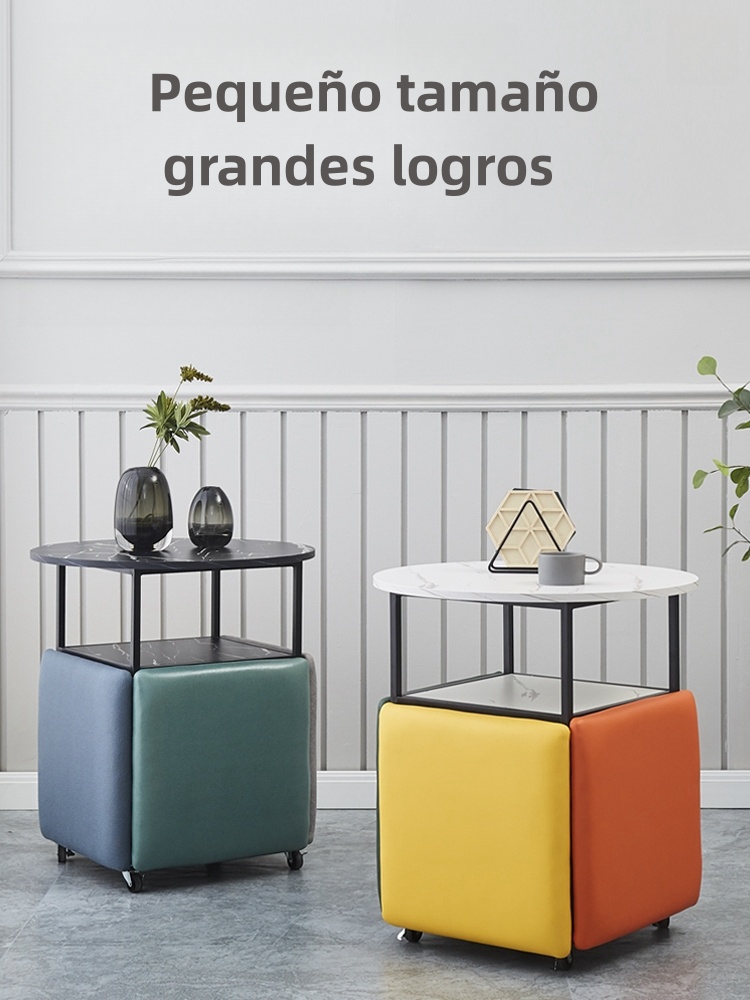 Tecnología de tela de colores combinados (mesa redonda blanca)