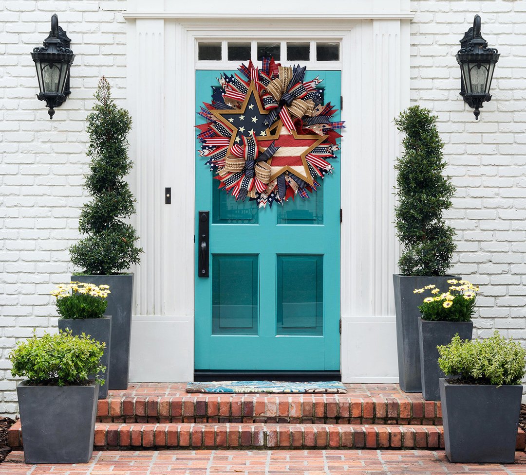 ?Limited Time Offer?45%OFF-Rustic Patriotic Stars Wreath