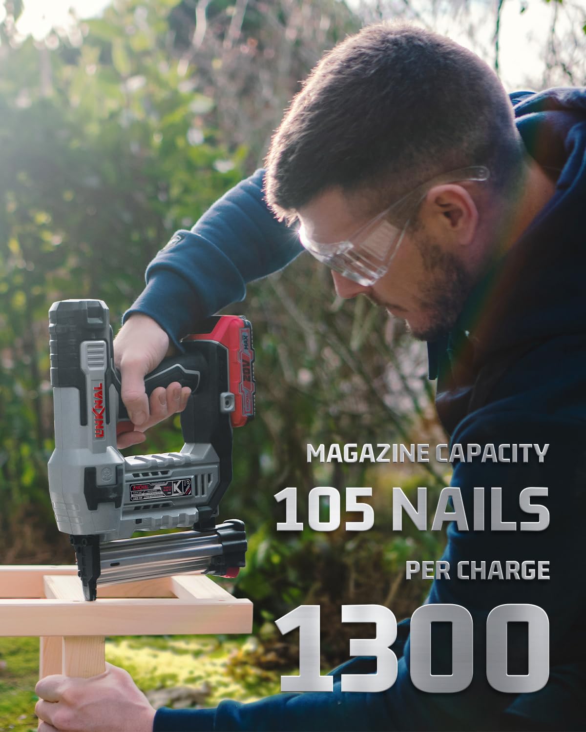 ?Último día de promoción de Amazon ?Pistola de clavos eléctrica LINKNAL con cargador y 1000 clavos