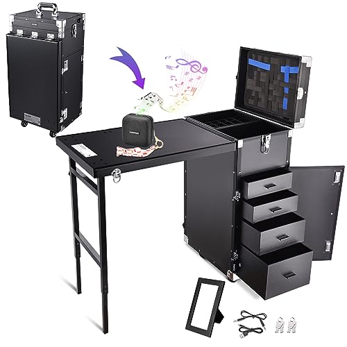 ?Estuche de viaje para maquillaje de mesa de manicura móvil?