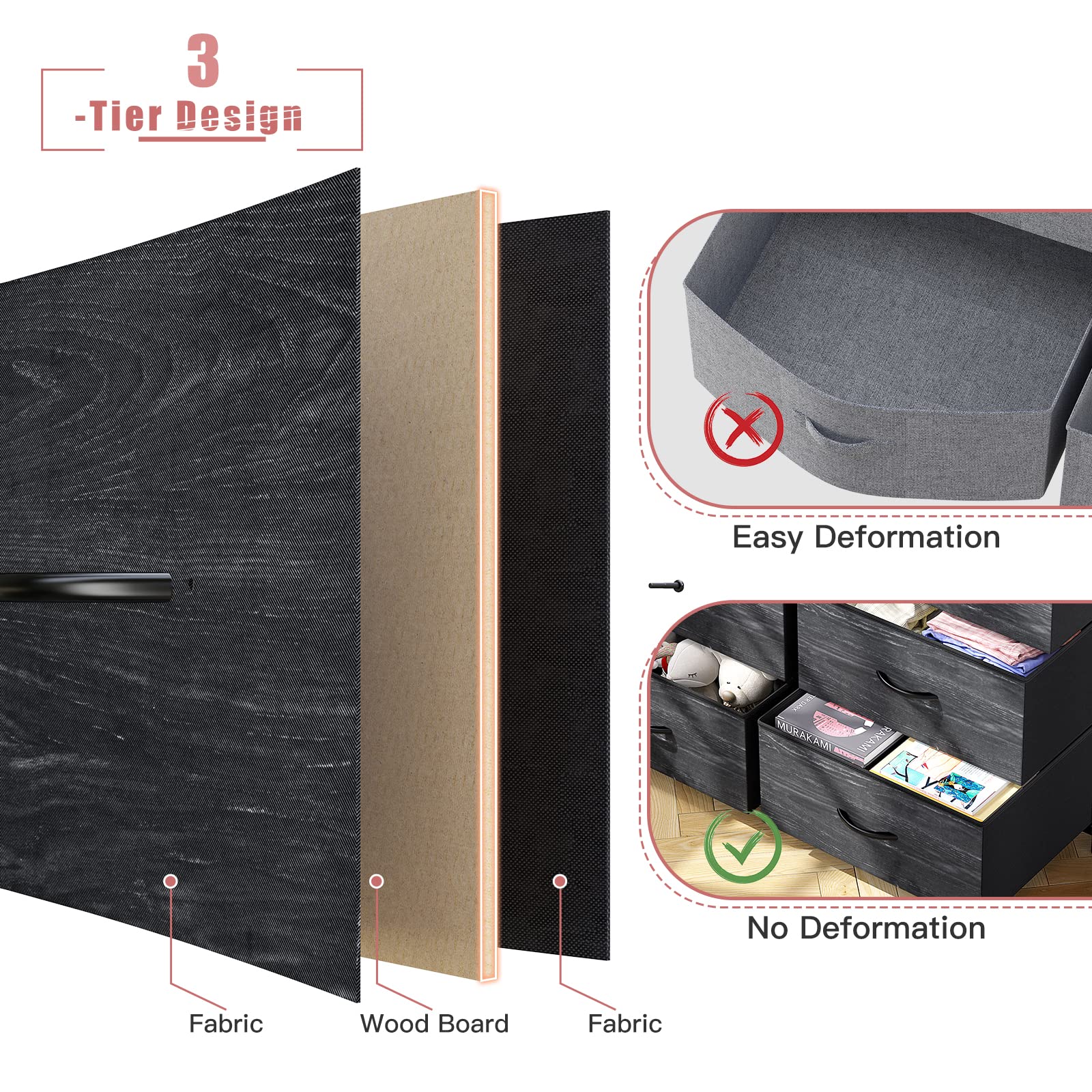 ?Último día de promoción de Amazon ?cómoda de 15 cajones cómoda negra