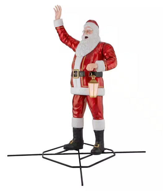 ?Hoy Gran Promoción?Papá Noel gigante de 8 pies con linterna multicolor