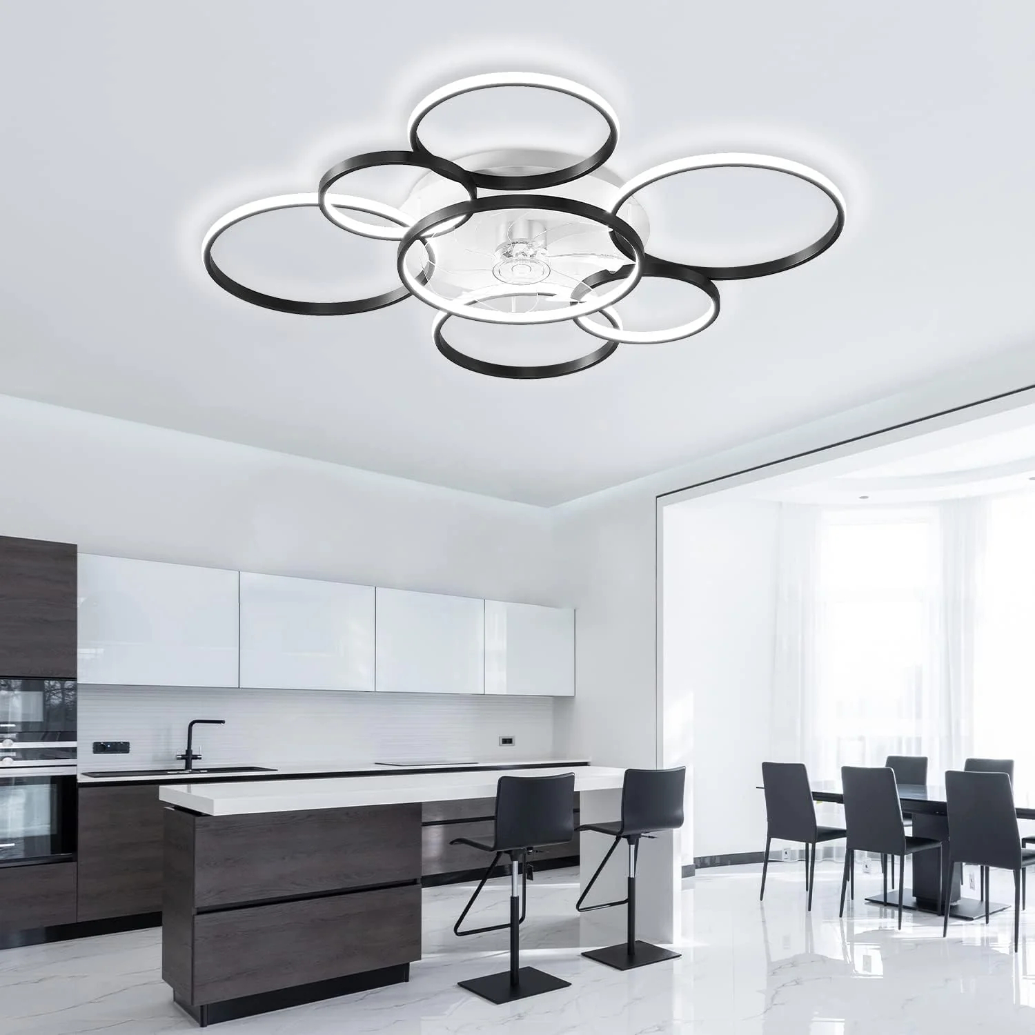 Lampara y Ventilador de techo Luxury™ con control Remoto