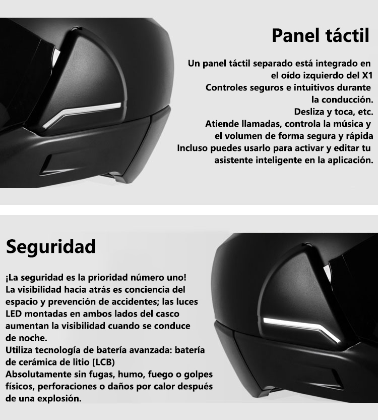 ?Venta de Amazon último día?CROSSHELMET X1 casco de motocicleta inteligente Función de visión nocturna HD + función de flash