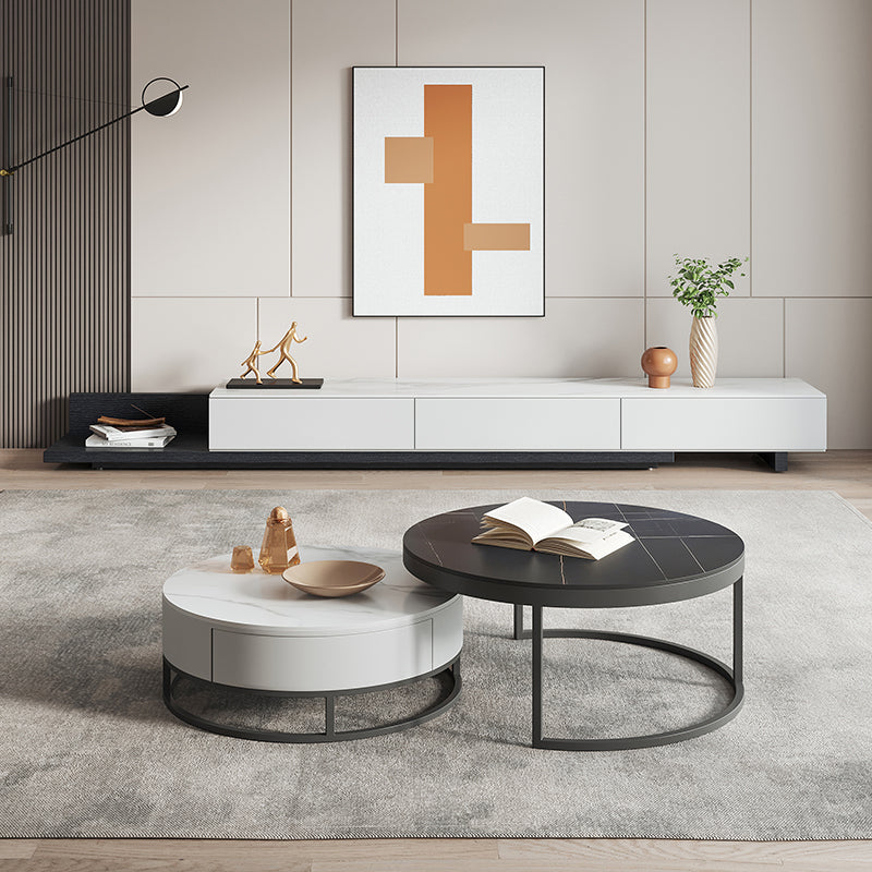 Conjunto de Sala de Estar Aalto con Elegante Piedra Sinterizada