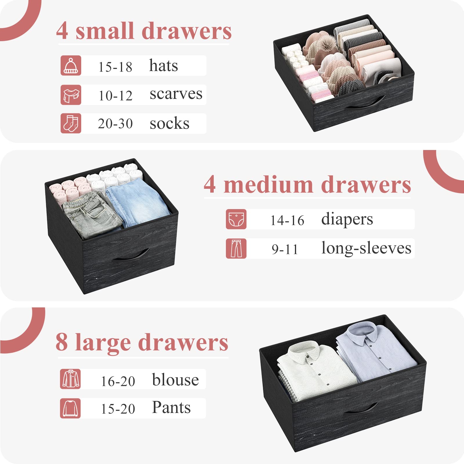 ?Último día de promoción de Amazon ?cómoda de 15 cajones cómoda negra