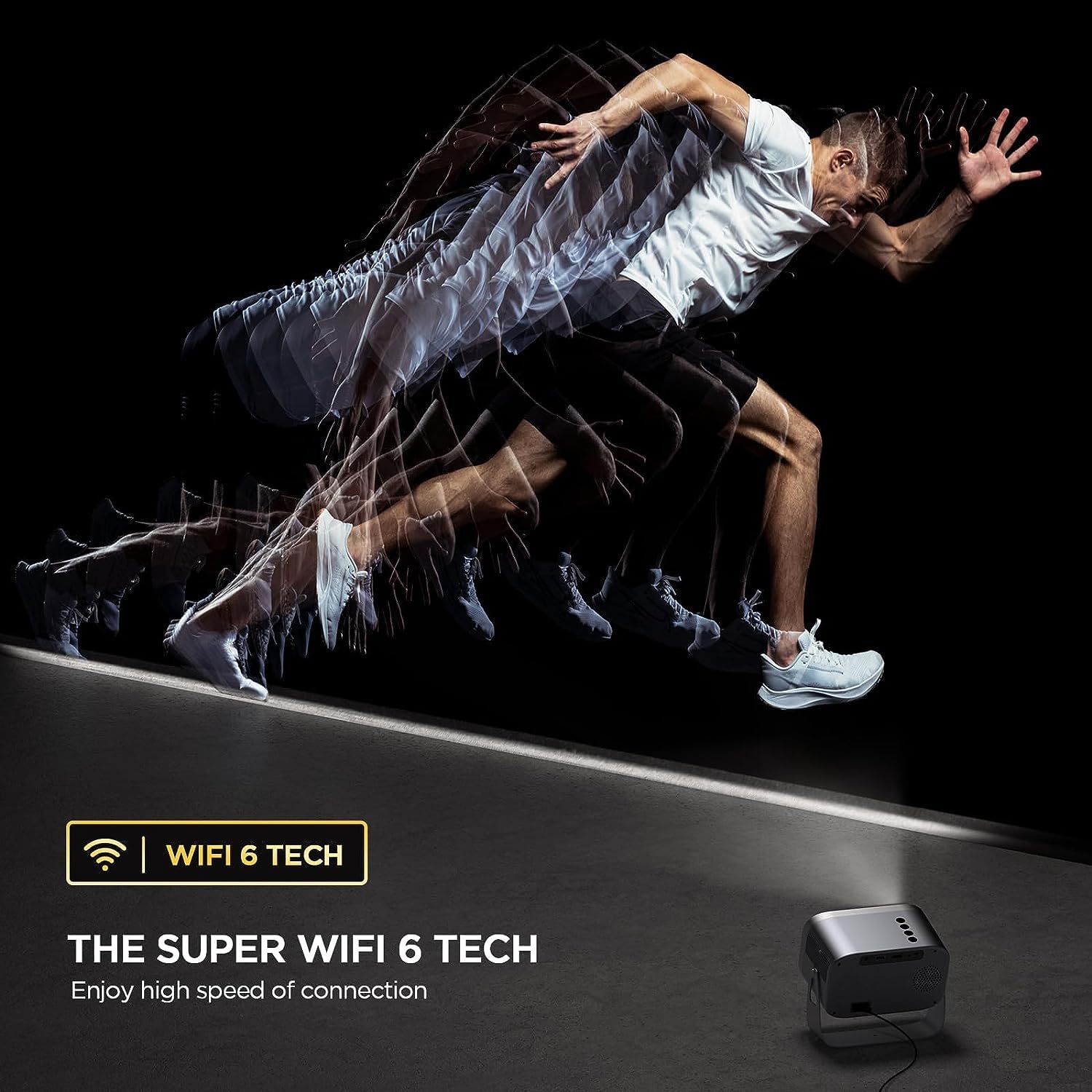 PROYECTOR ANDROID 4K LINK MAX 150 PULGADAS PORTATIL 360° HD